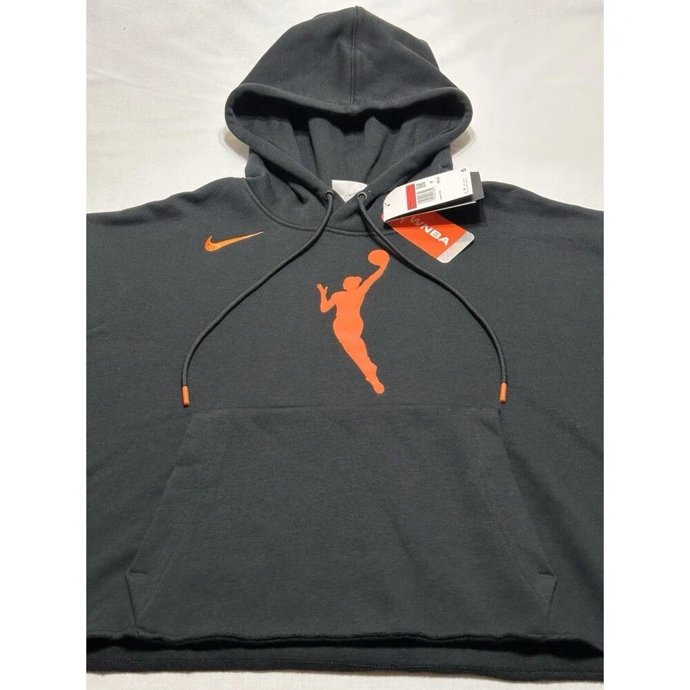 WNBA Nike Women’s Jump Woman Cropped Pullover Hoodie Size L DV6450-820 NWT New - Picture 2 of 13